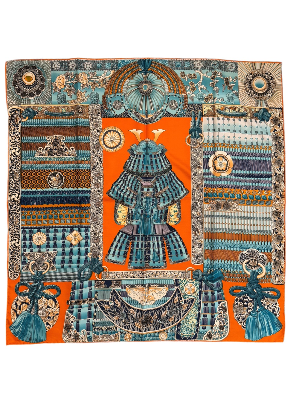 Luxury 90cm Silk Samurai Scarf